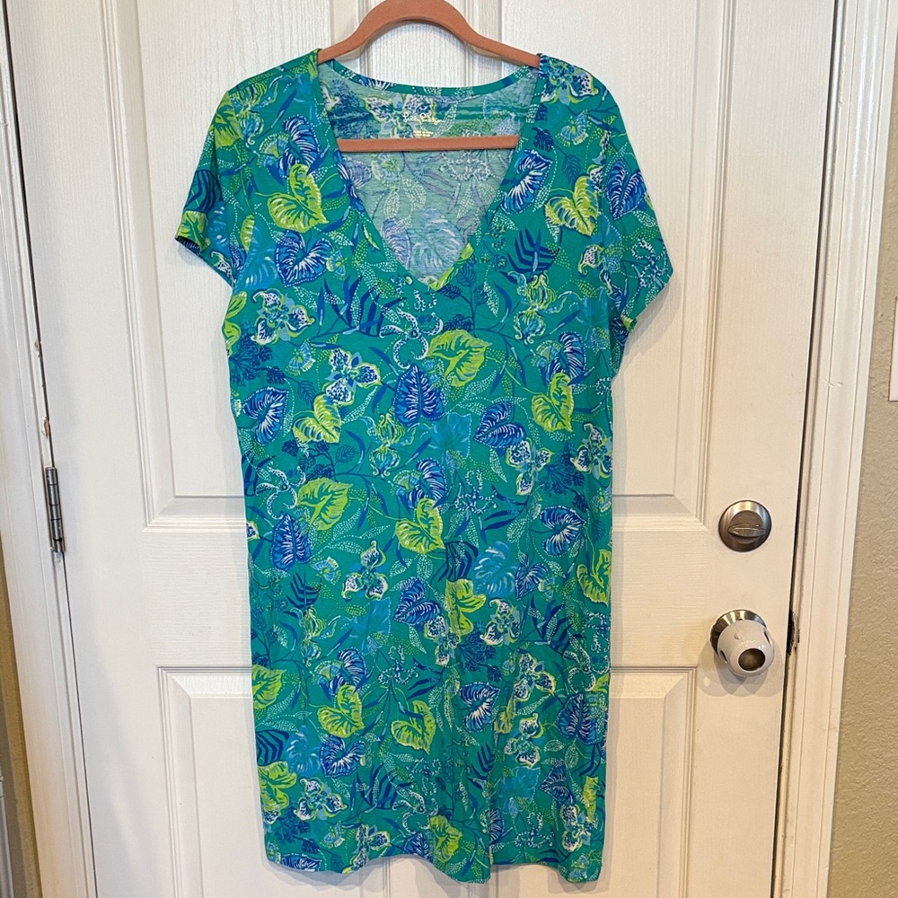 Lilly Pulitzer Etta V-Neck T-shirt Dress